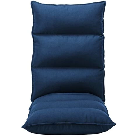 TRUE DEAL Chaise Pliable De Sol Bleu Tissu 4 TRUE DEAL Chaise Pliable De Sol Bleu Tissu – Image 2