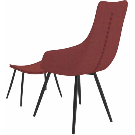 ASUPERMALL Chaise De Canape Avec Repose-pied Rouge Bordeaux Tissu 6 ASUPERMALL Chaise De Canape Avec Repose-pied Rouge Bordeaux Tissu – Image 4