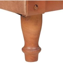 ASUPERMALL Fauteuil Marron Cuir Veritable Et Toile -Pas Cher Fauteuil Magasin 30531999 4