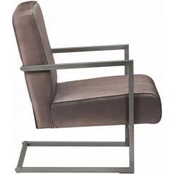 ASUPERMALL Fauteuil Cantilever Marron Cuir Veritable 11 ASUPERMALL Fauteuil Cantilever Marron Cuir Veritable -Pas Cher Fauteuil Magasin 30532190 5