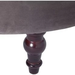 ASUPERMALL Chaise A Dossier Haut Gris Velours -Pas Cher Fauteuil Magasin 30589312 3