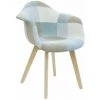 THE HOME DECO FACTORY Fauteuil Patchwork Bleu Clair - Bleu 2 THE HOME DECO FACTORY Fauteuil Patchwork Bleu Clair - Bleu -Pas Cher Fauteuil Magasin 30649260 1