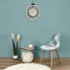 THE HOME DECO FACTORY Fauteuil Patchwork Bleu Clair - Bleu -Pas Cher Fauteuil Magasin 30649260 2