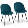 HELLOSHOP26 Lot De Deux Chaises En Tissu 150 Kg Max Surface D'assise De 48 X 41,5 Cm Turquoise -Pas Cher Fauteuil Magasin 30789183 1