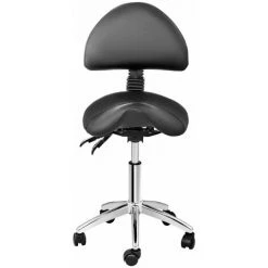 HELLOSHOP26 Fauteuil Siège Selle Avec Dossier Fer Chromé Similicuir PVC Noir - Noir 6 HELLOSHOP26 Fauteuil Siège Selle Avec Dossier Fer Chromé Similicuir PVC Noir - Noir -Pas Cher Fauteuil Magasin 30789195 2