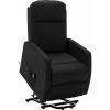 TRUE DEAL Fauteuil Inclinable Noir Similicuir