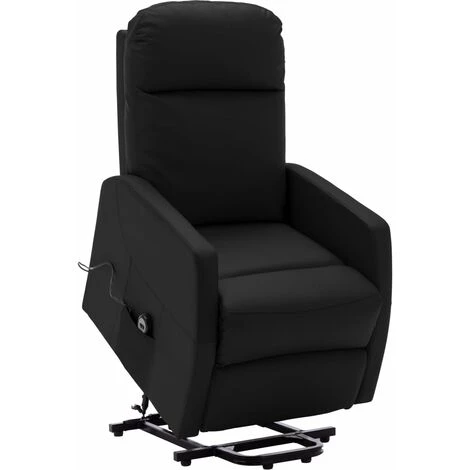 TRUE DEAL Fauteuil Inclinable Noir Similicuir 3 TRUE DEAL Fauteuil Inclinable Noir Similicuir