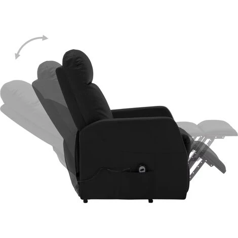 TRUE DEAL Fauteuil Inclinable Noir Similicuir 6 TRUE DEAL Fauteuil Inclinable Noir Similicuir – Image 4