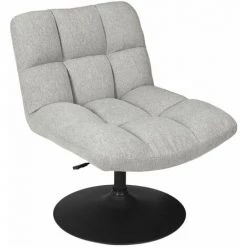 ALTOBUY BULLA - Fauteuil Pivotant Tissu Gris Clair - Gris