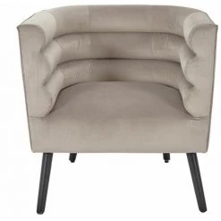 ALTOBUY REVIK - Ensemble Fauteuil + Canapé 2P Velours Taupe - Taupe -Pas Cher Fauteuil Magasin 31071376 4