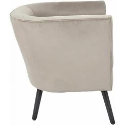 ALTOBUY REVIK - Ensemble Fauteuil + Canapé 2P Velours Taupe - Taupe -Pas Cher Fauteuil Magasin 31071376 5