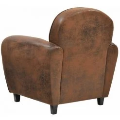 ALTOBUY GANSSI - Fauteuil Club Marron Aspect Cuir Vieilli - Marron Foncé 10 ALTOBUY GANSSI - Fauteuil Club Marron Aspect Cuir Vieilli - Marron Foncé -Pas Cher Fauteuil Magasin 31071473 4