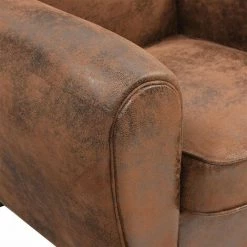 ALTOBUY GANSSI - Fauteuil Club Marron Aspect Cuir Vieilli - Marron Foncé 11 ALTOBUY GANSSI - Fauteuil Club Marron Aspect Cuir Vieilli - Marron Foncé -Pas Cher Fauteuil Magasin 31071473 5