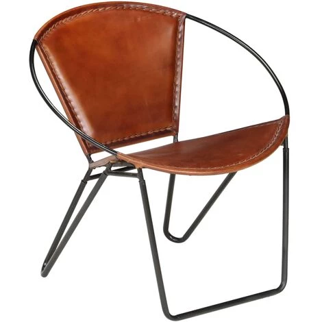 ASUPERMALL Chaise Marron Cuir Veritable 7 ASUPERMALL Chaise Marron Cuir Veritable – Image 5