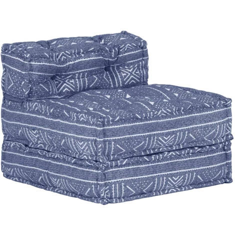 ASUPERMALL Pouf Modulaire Indigo Tissu 3 ASUPERMALL Pouf Modulaire Indigo Tissu