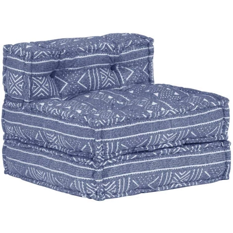 ASUPERMALL Pouf Modulaire Indigo Tissu 5 ASUPERMALL Pouf Modulaire Indigo Tissu – Image 3