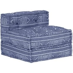 ASUPERMALL Pouf Modulaire Indigo Tissu 11 ASUPERMALL Pouf Modulaire Indigo Tissu -Pas Cher Fauteuil Magasin 31120778 5