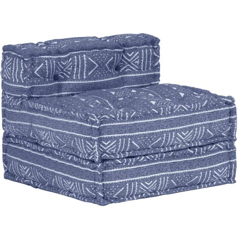 ASUPERMALL Pouf Modulaire Indigo Tissu 7 ASUPERMALL Pouf Modulaire Indigo Tissu – Image 5