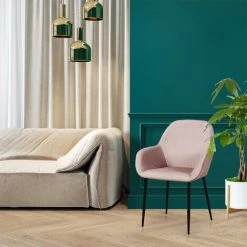 THE HOME DECO FACTORY Fauteuil Velours Cotele Giulia Rose Home Deco Factory 8 THE HOME DECO FACTORY Fauteuil Velours Cotele Giulia Rose Home Deco Factory -Pas Cher Fauteuil Magasin 31558545 2