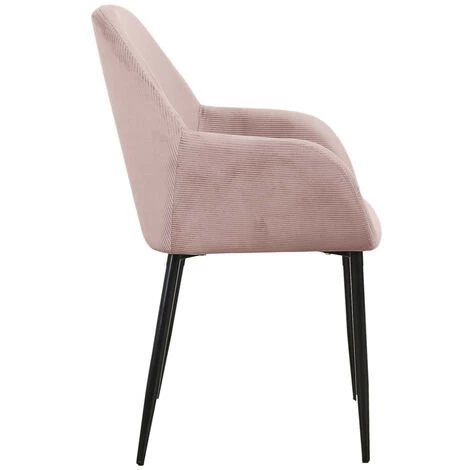 THE HOME DECO FACTORY Fauteuil Velours Cotele Giulia Rose Home Deco Factory 6 THE HOME DECO FACTORY Fauteuil Velours Cotele Giulia Rose Home Deco Factory – Image 4