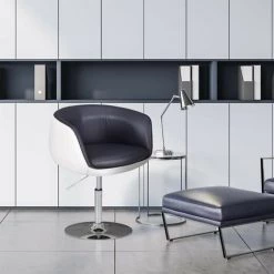 THE HOME DECO FACTORY Fauteuil Tommy Bicolore Home Deco Factory -Pas Cher Fauteuil Magasin 31770517 5