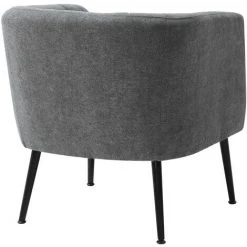 THE HOME DECO FACTORY Fauteuil Moka Gris Home Deco Factory -Pas Cher Fauteuil Magasin 31805506 4