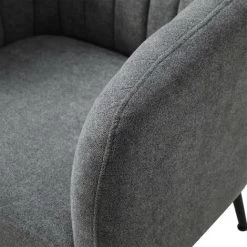 THE HOME DECO FACTORY Fauteuil Moka Gris Home Deco Factory -Pas Cher Fauteuil Magasin 31805506 5