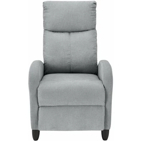 HELLOSHOP26 Fauteuil Relaxant Avec Dossier Inclinable Et Repose-pieds Housse Textile Gris Clair - Gris 3 HELLOSHOP26 Fauteuil Relaxant Avec Dossier Inclinable Et Repose-pieds Housse Textile Gris Clair - Gris