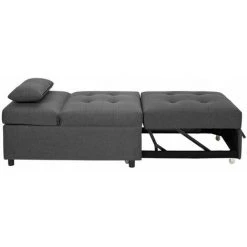 ALTOBUY DEKA - Fauteuil Convertible Capitonné Anthracite - Gris Anthracite -Pas Cher Fauteuil Magasin 31950378 3