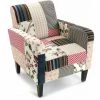 Versa Romantic Patchwork Fauteuil Pour Salon, Canapé Confortable, 71x77x65cm