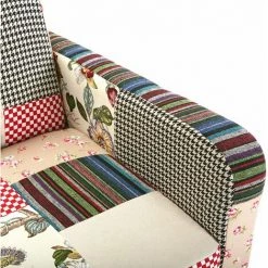 Versa Romantic Patchwork Fauteuil Pour Salon, Canapé Confortable, 71x77x65cm -Pas Cher Fauteuil Magasin 32083072 2