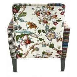Versa Romantic Patchwork Fauteuil Pour Salon, Canapé Confortable, 71x77x65cm -Pas Cher Fauteuil Magasin 32083072 3