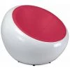 PRIVATEFLOOR Fauteuil Egg Poco Chair - Simili Cuir Fuchsia - Faux Cuir, Fibre De Verre, Plastique - Fuchsia