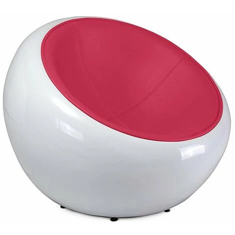 PRIVATEFLOOR Fauteuil Egg Poco Chair - Simili Cuir Fuchsia - Faux Cuir, Fibre De Verre, Plastique - Fuchsia 3 PRIVATEFLOOR Fauteuil Egg Poco Chair - Simili Cuir Fuchsia - Faux Cuir, Fibre De Verre, Plastique - Fuchsia