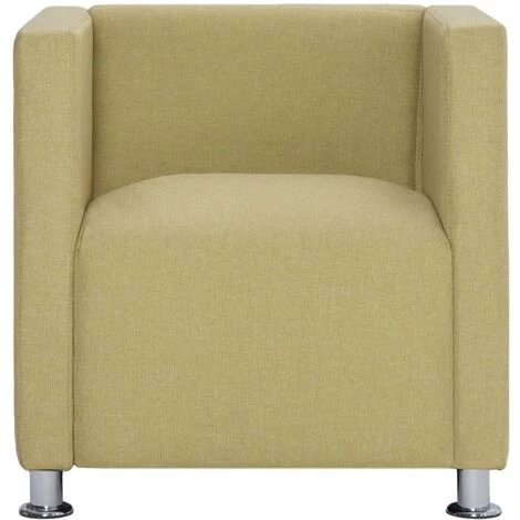 HELLOSHOP26 Fauteuil Chaise Siège Lounge Design Club Sofa Salon Cube Vert Polyester - Vert 6 HELLOSHOP26 Fauteuil Chaise Siège Lounge Design Club Sofa Salon Cube Vert Polyester - Vert – Image 4