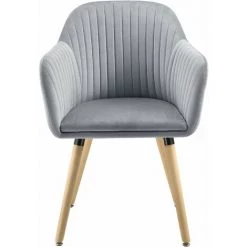 HELLOSHOP26 Fauteuil Lounge Chaise Rembourrée Avec Accoudoirs 83 Cm Gris - Gris -Pas Cher Fauteuil Magasin 33029507 3