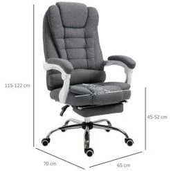 MH Fauteuil De Bureau Lylson Inclinable Gris 9 MH Fauteuil De Bureau Lylson Inclinable Gris -Pas Cher Fauteuil Magasin 33195851 3