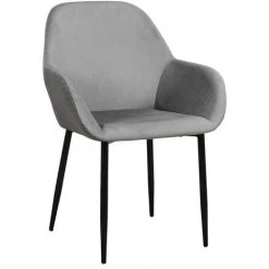 THE HOME DECO FACTORY Lot De 4 Fauteuils Velours Côtelé Giulia Gris Home Deco Factory 9 THE HOME DECO FACTORY Lot De 4 Fauteuils Velours Côtelé Giulia Gris Home Deco Factory -Pas Cher Fauteuil Magasin 33237413 3