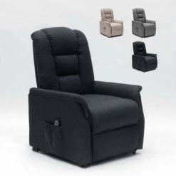 LE ROI DU RELAX Fauteuil électrique Pour Personnes âgéesdoubles Moteurs Emma Plus | Couleur: Noir