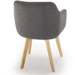 Paris Prix - Fauteuil Scandinave En Tissu "sweet Color" 76cm Gris Foncé -Pas Cher Fauteuil Magasin 33652225 5