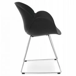 Paris Prix - Fauteuil Design "zia" 87cm Noir -Pas Cher Fauteuil Magasin 33652325 3
