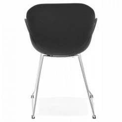 Paris Prix - Fauteuil Design "zia" 87cm Noir -Pas Cher Fauteuil Magasin 33652325 4