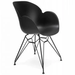 Paris Prix - Fauteuil Design "kapt" 85cm Noir