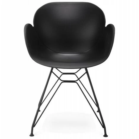 Paris Prix - Fauteuil Design "kapt" 85cm Noir 4 Paris Prix - Fauteuil Design "kapt" 85cm Noir – Image 2