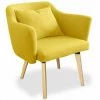Paris Prix - Fauteuil Scandinave En Tissu "delante" 67cm Jaune -Pas Cher Fauteuil Magasin 33652493 1