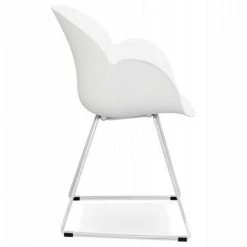 Paris Prix - Fauteuil Design "zia" 87cm Blanc 9 Paris Prix - Fauteuil Design "zia" 87cm Blanc -Pas Cher Fauteuil Magasin 33652593 3