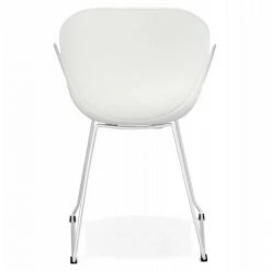 Paris Prix - Fauteuil Design "zia" 87cm Blanc 10 Paris Prix - Fauteuil Design "zia" 87cm Blanc -Pas Cher Fauteuil Magasin 33652593 4