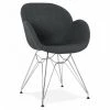 Paris Prix - Fauteuil Design "arigato" 82cm Gris Foncé