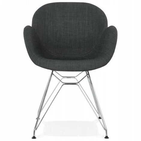 Paris Prix - Fauteuil Design "arigato" 82cm Gris Foncé 4 Paris Prix - Fauteuil Design "arigato" 82cm Gris Foncé – Image 2