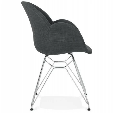 Paris Prix - Fauteuil Design "arigato" 82cm Gris Foncé 5 Paris Prix - Fauteuil Design "arigato" 82cm Gris Foncé – Image 3